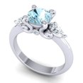 thumbnail image 2 of Diamond-Capitals 2.50 Carat Round Cut Aquamarine Gemstone Natural Diamond Fine Engagement Ring for Girls 14K White Gold Size 6, 2 of 8
