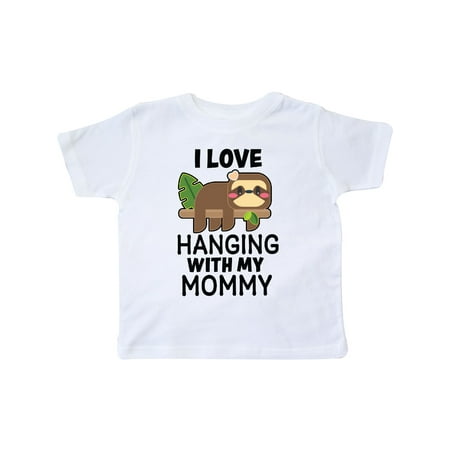 

Inktastic I Love Hanging out with My Mommy with Sloth Gift Toddler Boy or Toddler Girl T-Shirt