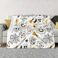 thumbnail image 1 of XMXT Throw Blanket, Halloween Elements Hand Painting Machine Washable Blankets for Sofa, 60 x 50 inches, 1 of 9