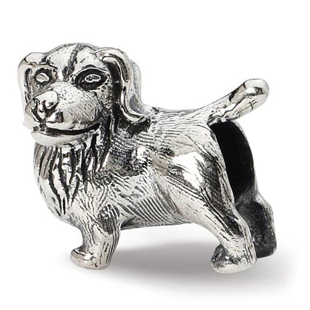 Reflection Beads QRS1777 Sterling Silver Golden Retriever Bead