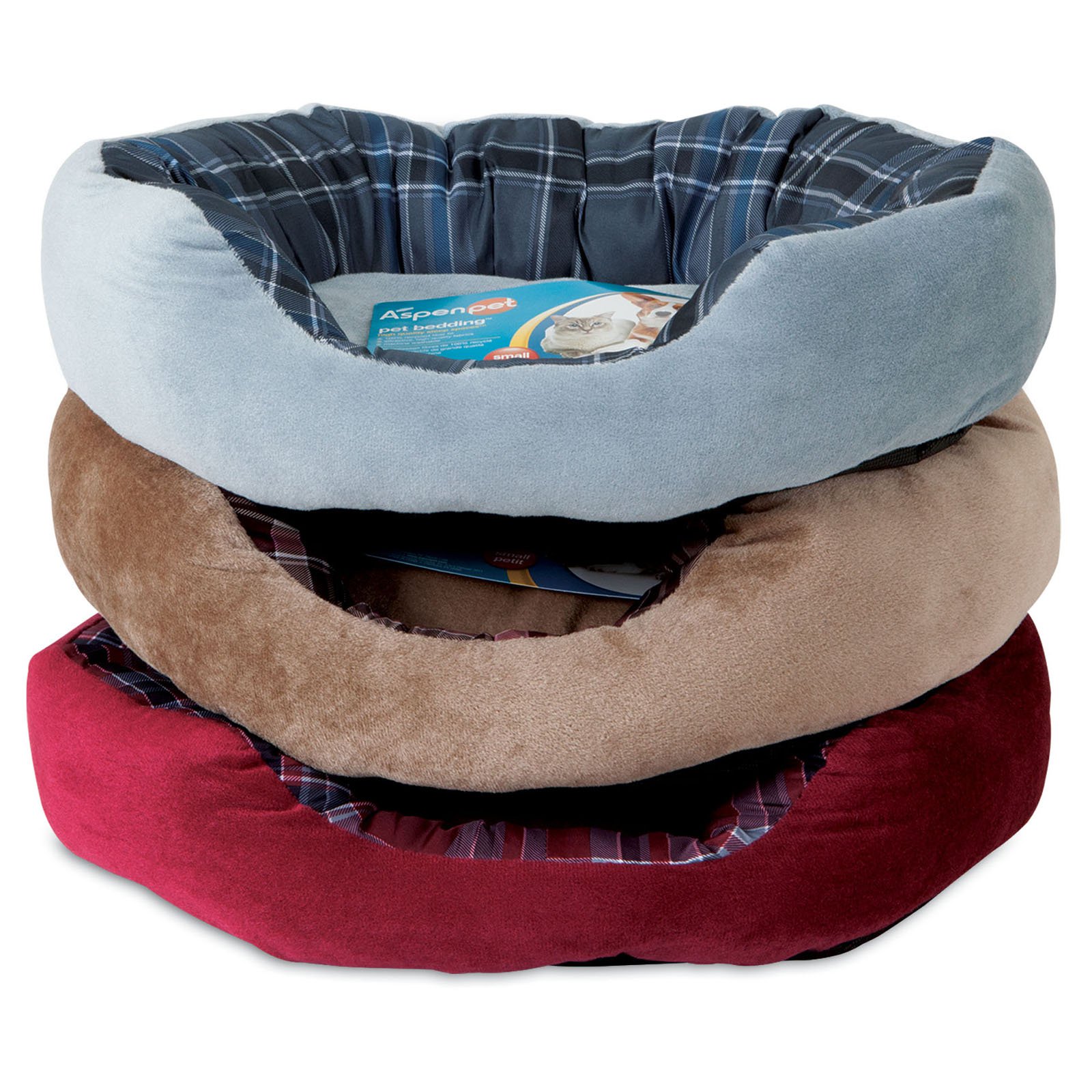 Aspen Pet Oval Lounger Assorted / Cuddle Dog Bed