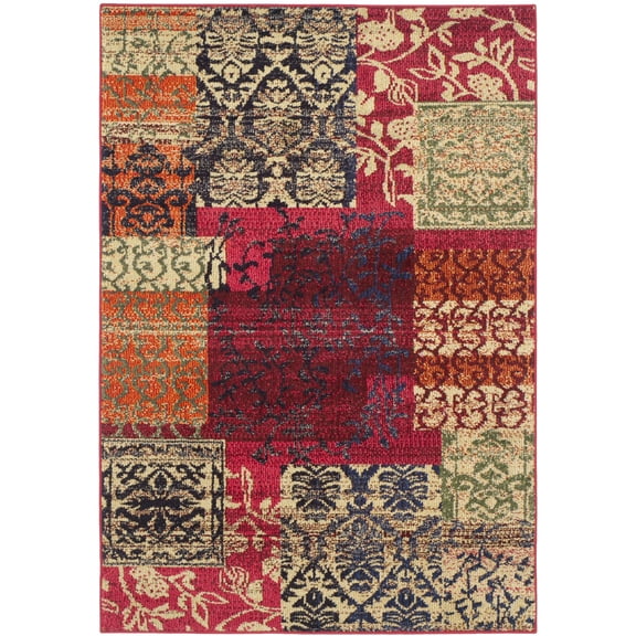 SAFAVIEH Monaco Deacon Geometric Area Rug, Multi, 4' x 5'7"