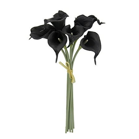 Lot Of 60 Real Touch Calla Lilies Black Memories Calla Lily Offers A Sophisticated Look All The More Extraordinary In Nearly Black Deep Purple Hue Rising High Over Long Sleek Stems