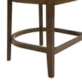 thumbnail image 5 of Modern Upholstered Counter Stools with Cutout Barrel Back and Rubberwood Frame, Beige+Walnut, Set of 2, 5 of 8