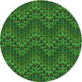 thumbnail image 1 of Ahgly Company Indoor Round Patterned Dark Forest Green Area Rugs, 4' Round, 1 of 6