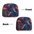 thumbnail image 6 of Kdxio Tropical Flower Pattern Print 2 Piece Car Head Rest Covers Set Auto Front/Rear Seats Headrest Cover Universal Fit Most Cars,Sedan, SUV, 6 of 9