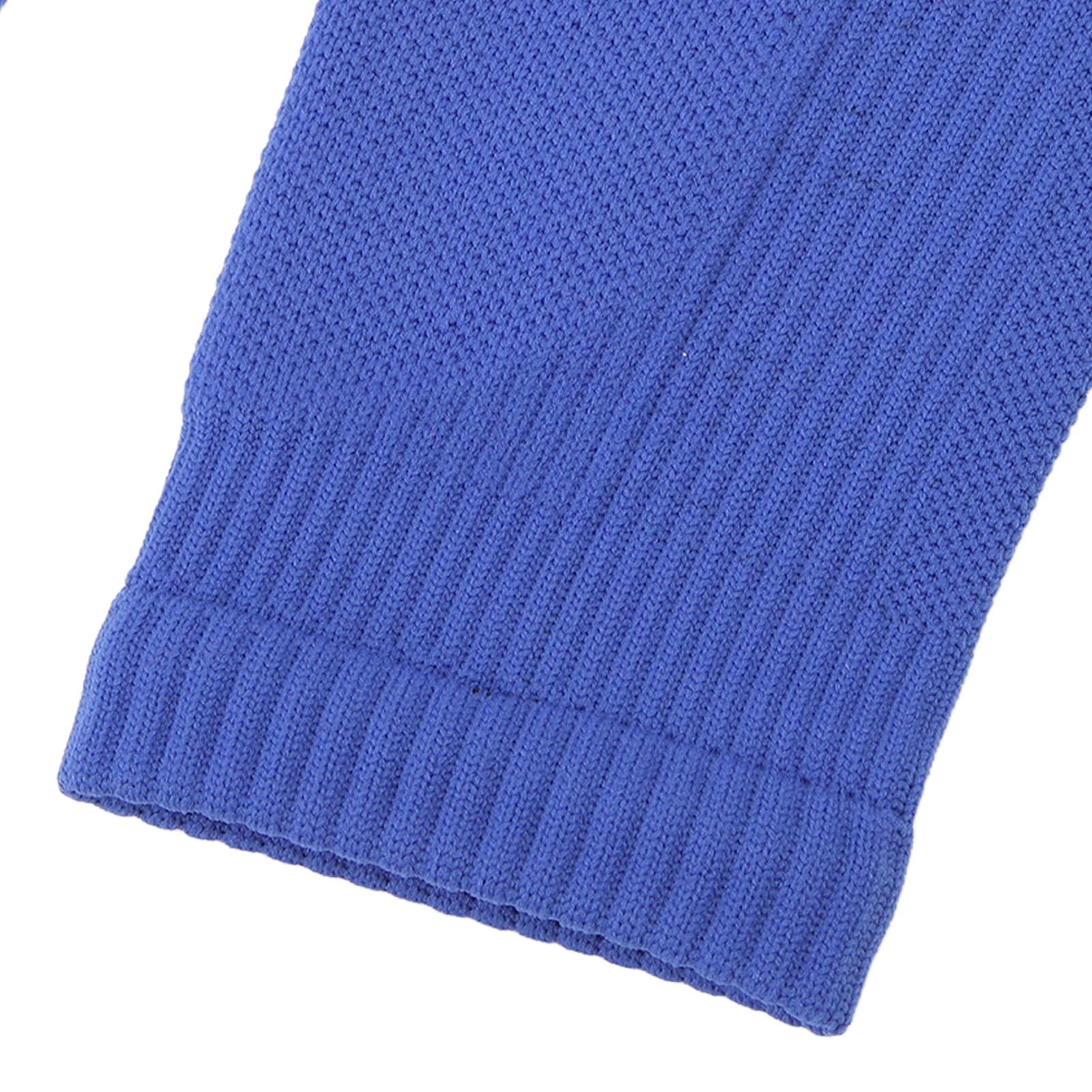 Rupoun Football Leg Sleeve Long Compression Leg Sleeve Over The Knee Sports Cycling Sleeves for Men Women, Polyester, One Size, Blue, Pair (11.81 in / 30 cm)