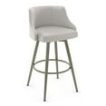 thumbnail image 1 of Amisco Duncan 27.75" Polyester Swivel Counter Stool in Pale Gray/Matt Light Gray, 1 of 6