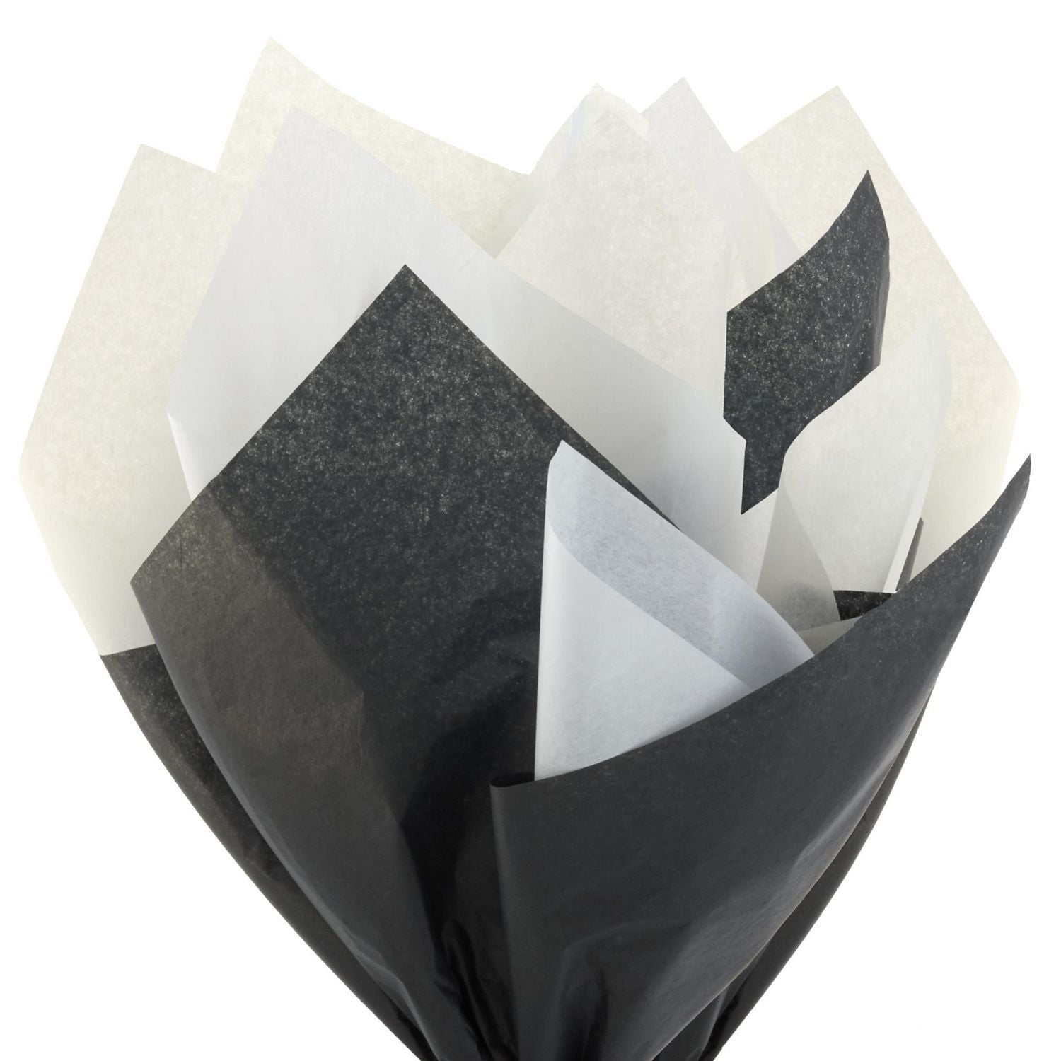 Papier de soie Hallmark en grande quantité, blanc, noir et ivoire (120 feuilles) pour garnir les sacs-cadeaux; parfait pour les mariages, les remises des diplômes, la Saint-Valentin et Noël