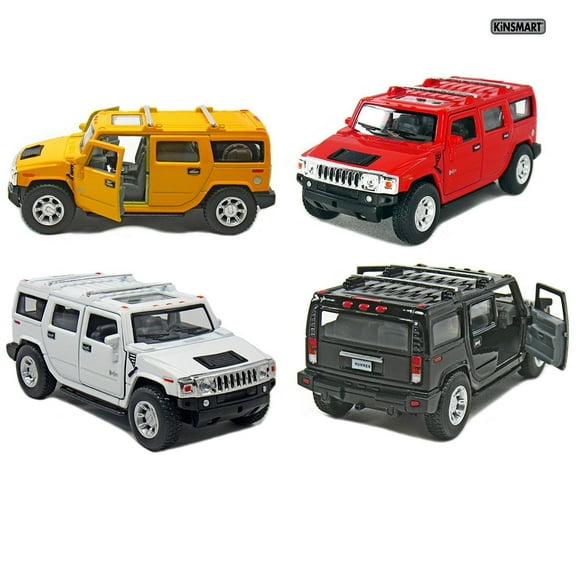 4 PC Set 5" Kinsmart 2008 Hummer H2 SUV 1:40 Diecast Toy Car Model