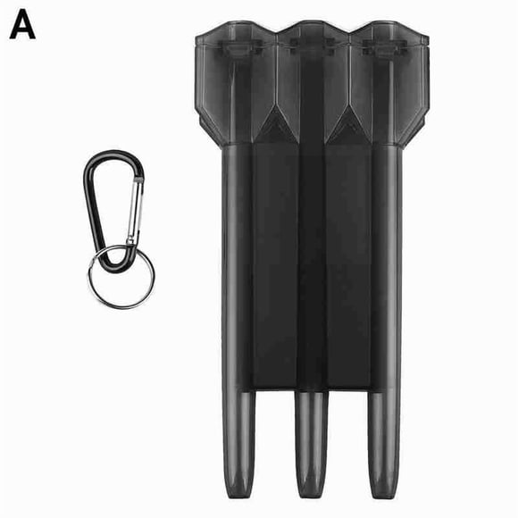 Boîte de Rangement Portable pour Fléchettes, Porte-Fléchettes Universel Transparent en Plastique ABS avec Boucle pour Clé, Contenant de Voyage Sécurisé pour Fléchettes à Embout d'Acier et Fléchettes à Embout Souple, Capacité de 3 Fléchettes