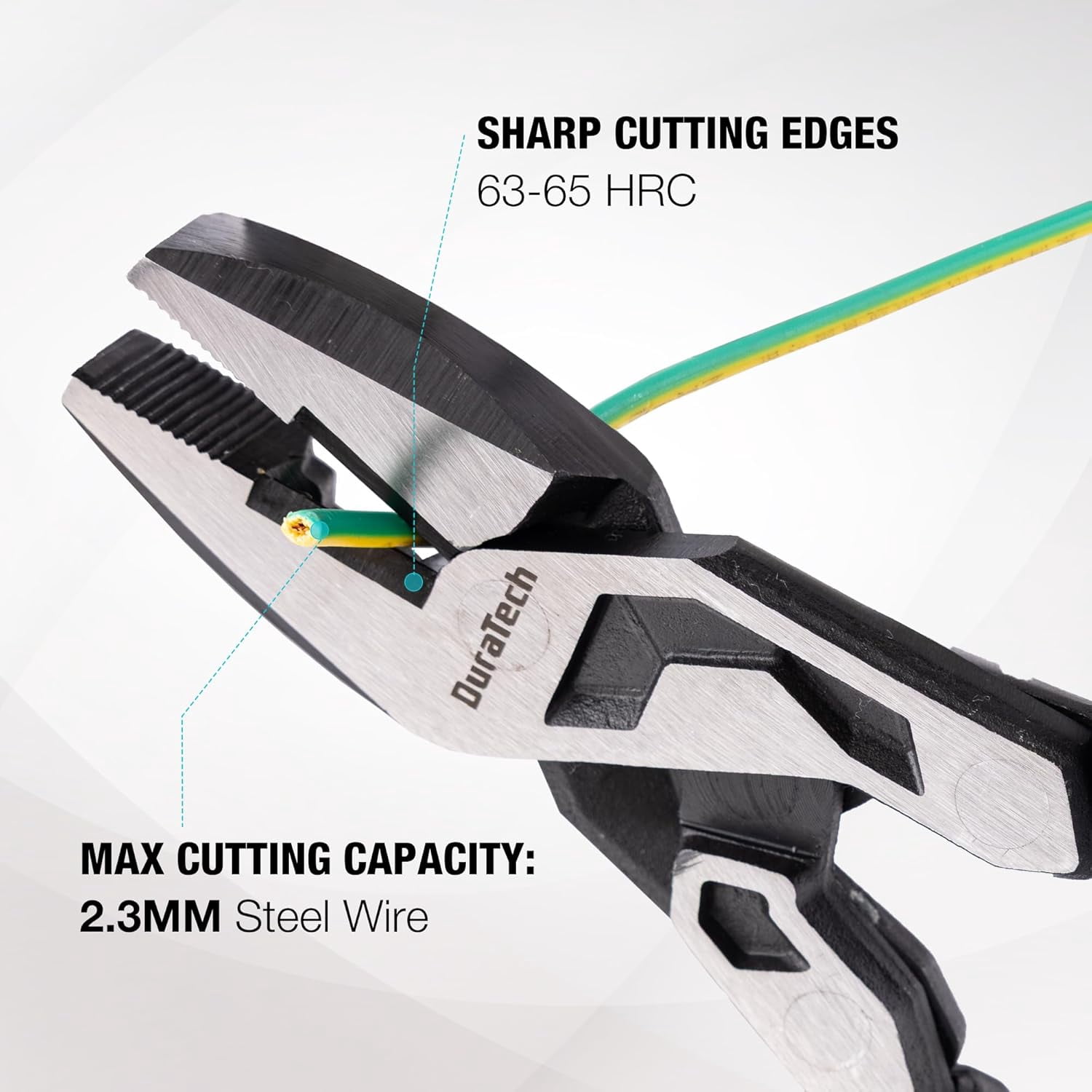 8-Inch Compound Lineman's Pliers, Gen 2 Dual Pivot High-Leverage Design for Ultra Labor-Saving, CR-V Steel Linesman Pliers with Wire Cutter & TPR Grip