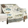 Fishing Blanket Fishing Gifts for Men Fish Throw Blanket Fishing