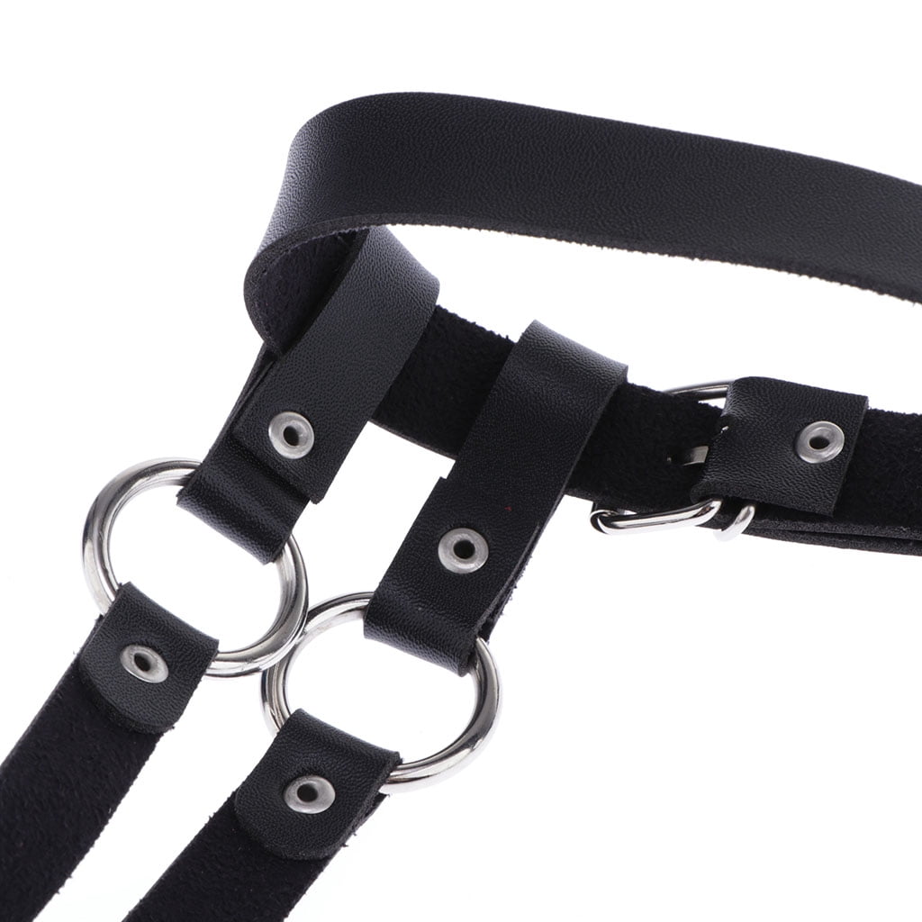 Adjustable PU Leather Gothic Garter Belt for Women with Leg Harness Waist  Cage Suspender - Walmart.com
