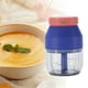 thumbnail image 5 of Mini machacador de ajo eléctrico inalámbrico USB de 280 ml, picadora de verduras, chile y carne. Azul, 5 of 6