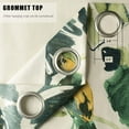 thumbnail image 4 of VOGOL Blackout Curtains for Bedroom, Grommet Abstract Green Plant & Bird Print Linen Window Drapes for Living Room, 2 Panels, Green, 52 x 84, 4 of 6