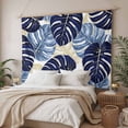 thumbnail image 3 of Blue Palm Leaves Tapestry for Bedroom Wall Hanging Tapestry, Farmhouse Summer Beige Tropical Plants Ceiling Backdrop Tapestries Poster Blanket Wall Decor for Teens Room Living Room Dorm 55" x 73", 3 of 8