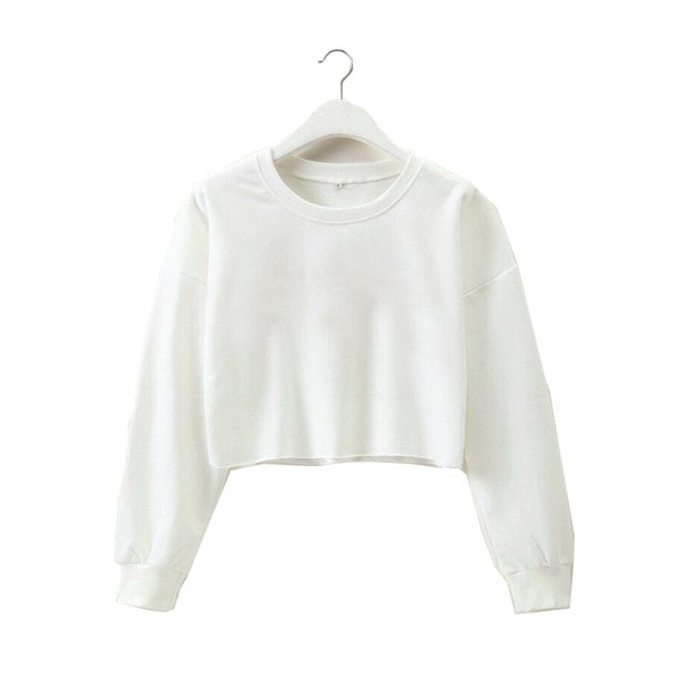 long sleeve crop pullover