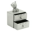 thumbnail image 1 of Tooth Box, Drawer Opening Design Teeth Saver Box Cute Bear-Shape Durable Sturdy With 2 Drawers For Collection For Growth Memorial For Gift For Children Green Patina,Ancient Tin, 1 of 8