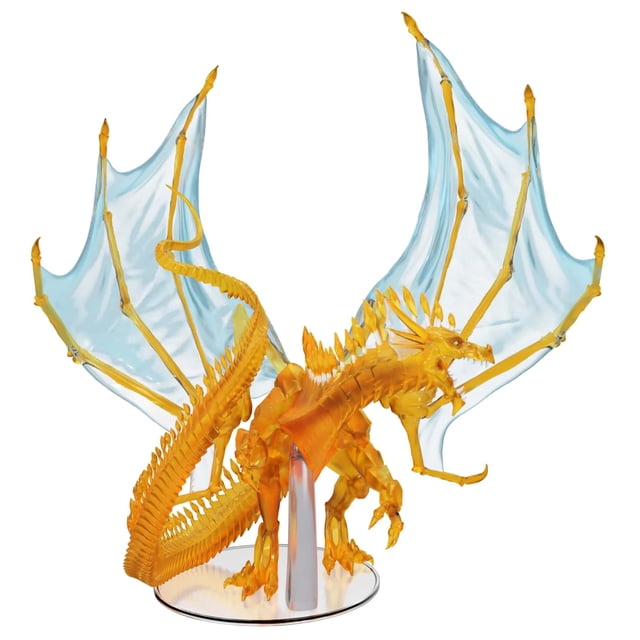 Dragones y mazmorras en miniatura de D&D Icons of The Realms: Dragón topacio adulto