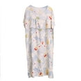 thumbnail image 2 of Xysaqa House Dresses Womens Nightgown Floral Print Sleepwear Cotton Casual Short Sleeve Pajama Dress Ruffle Front Old Lady Lounge Dress Plus Size 2X 3X 4X Summer Savings Red, 2 of 3