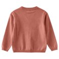 thumbnail image 3 of Sewkxo Baby Girls Boys Cotton Cardigan Long Sleeve Kid Button Sweater Girl Crew Neck Cardigans Uniform Sweater,Saffron 130, 3 of 4