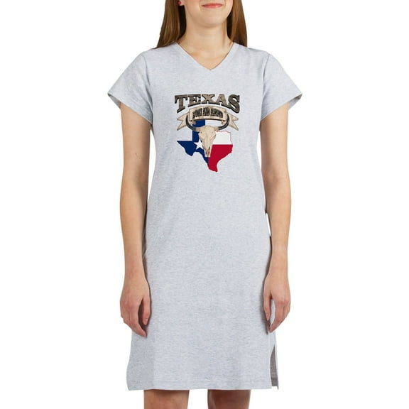 CafePress - Bull Skull Born Texas - Women's Nightshirt