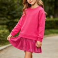 thumbnail image 6 of Mitankcoo Girls Sweatshirt Dress Long Sleeve Crew Neck Tunic Dresses with Pleated Skirt Hem for Fall Casual Daily 1-10Y, 6 of 7