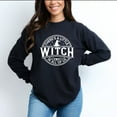 thumbnail image 2 of A Little Witch In All Of Us - Women's Garment Dyed Long Sleeve Graphic T-Shirt, 2 of 13