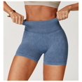 thumbnail image 3 of Pantalones cortos de entrenamiento for mujer, cintura alta, control de barriga, sin costuras, yoga, gimnasio, ciclismo, pantalones cortos activos, 3 of 7