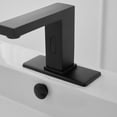 thumbnail image 6 of Automatic Sensor Touchless Bathroom Sink Faucet With Deck Plate In Matte Black, 6 of 11