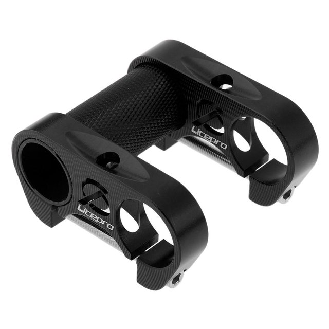 Vástagos de bicicleta plegables Kusrkot Aleación de aluminio Elevador ajustable para manillar Negro