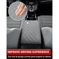 thumbnail image 4 of KBH Car Armrest Cover for 2017-2022 Honda CRV Accessories, Leather Middle Console Lid Cover Cushion Pad for Car Interior, Gray, 4 of 6