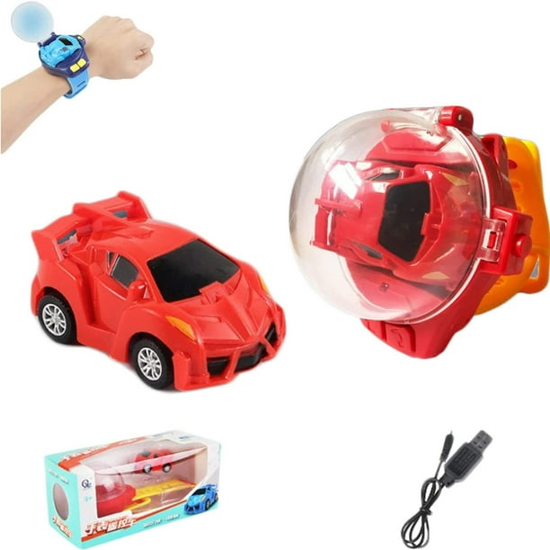 Mini Remote Control Car Watch Toys,Tiktok Watch Car Toys,Racing Car Watch  with USB Charging Cartoon RC Small Car Gift for Boys and Girls 