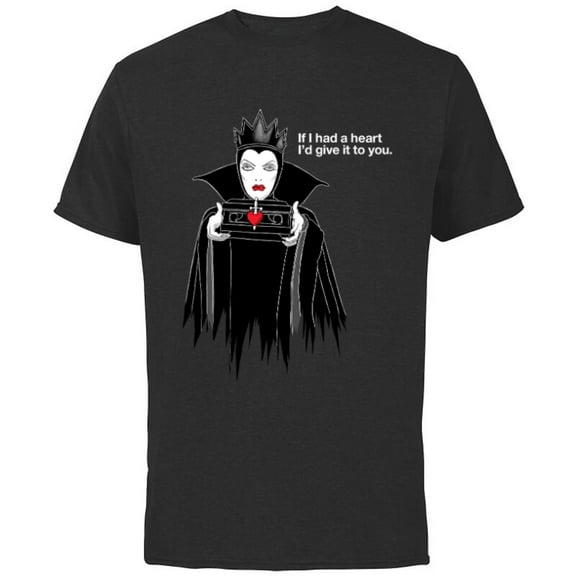 Disney Villains Evil Queen If I Had A Heart - Short Sleeve Cotton T-Shirt for Adults - Customized-Black