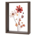 thumbnail image 1 of Marco de Flores Prensadas de Madera, Marco de Imagen Flotante Doble de Acrílico de 6 x 8 Pulgadas para Flores Secas/Mesa/DIY/Artesanías [Color Nogal], 1 of 7