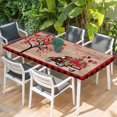 thumbnail image 2 of Roses Valentine's Day Table Cloths for 6 Foot Rectangle Tables, Love Heart Truck Wooden Vintage Patio Waterproof Elastic Fitted Tablecloths, Washable Rectangular Table Cover for Camping, 2 of 8