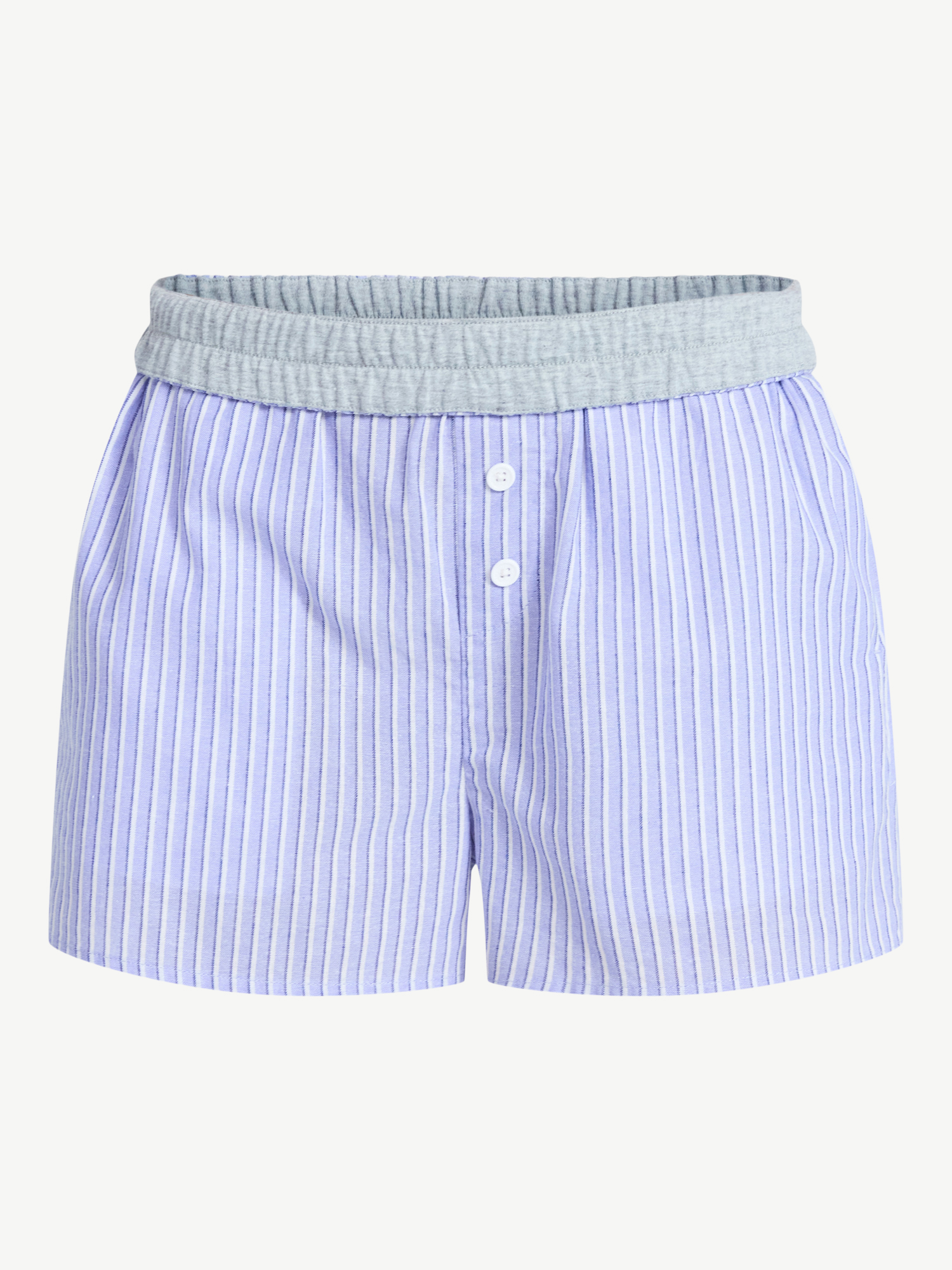 No Boundaries Cotton Boxer Shorts with Rollover Waist, 3'' Inseam, Women's XXS-XXL