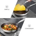 thumbnail image 3 of HIAKDOFT Deep Frying Pan Stainless Steel Cookware Silver 1Pcs for Searing Meat, 3 of 8