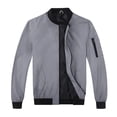 thumbnail image 2 of MADHERO Men's Lightweight Bomber Jacket Classic Zip Up Baseball Flight Jacket Casual Windbreaker Outerwear with Arm Pocket, 2 of 6