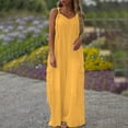thumbnail image 2 of GILIGEGE Baggy Overalls for Women Loose Fit Wide Leg Jumpsuits with Pockets Casual Oversized Rompers Long Cargo Pants 2025 Overalls for Casual Sleeveless Suspender Jumpsuits V Neck Loose Rompers, 2 of 6