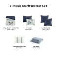 thumbnail image 4 of Madison Park 7-Piece Seersucker Comforter Set with Blanket,,Full/Queen, Blue, 4 of 7