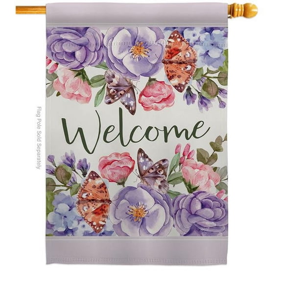 Breeze Decor H104104-BO Colorful Bouquet House Flag Spring Floral 28 x 40 in. Double-Sided Decorative Vertical Flags for Decoration Banner Garden Yard Gift