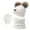White, variant on Monebena Kids Winter Beanie Hat Scarf Gloves Set Knit Warm Toddler Winter Cap Gloves Neck Warmer for Boys Girls 1-8 Year M01