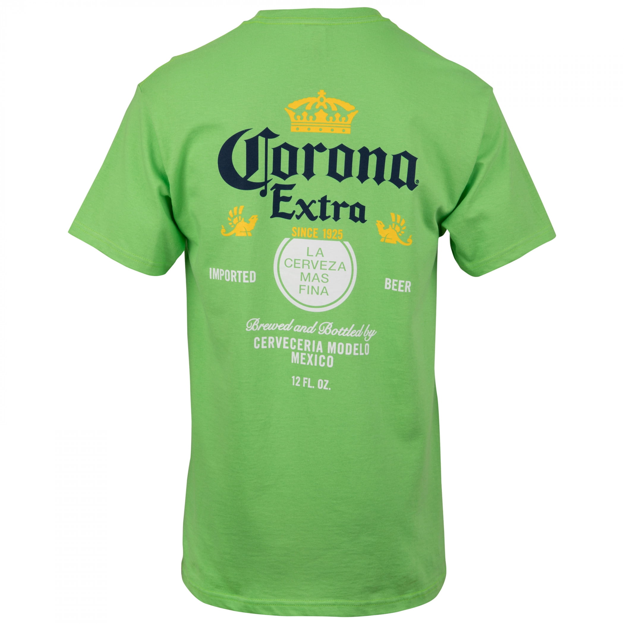 ★COMPAKT RECORD BAR★ KRB Extra Extra Tshirt Lime Corona Extra Label Vivid Lime Front and Back Print T-Shirt