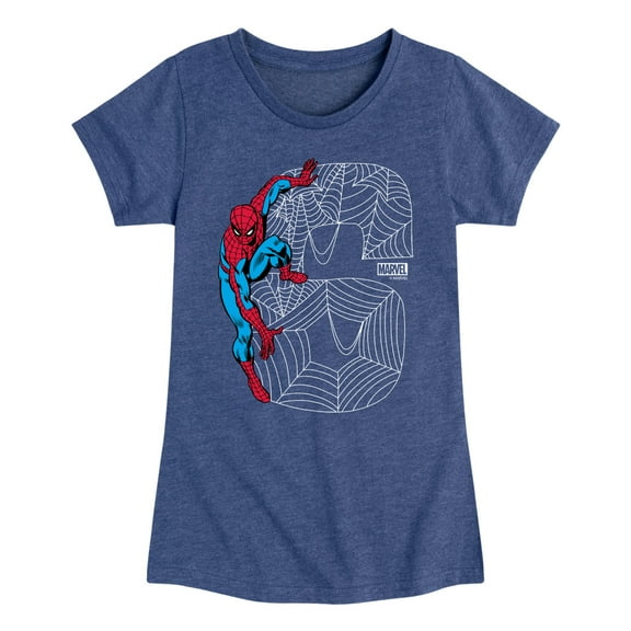 Marvel Spider-Man - Spidey 6Th Birthday - Toddler And Youth Girls Fitted Short Sleeve Graphic T-Shirt