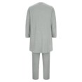 thumbnail image 3 of UAMVSH Oversized Sweatsuit for Women Ribbed 2 Piece Knitted Outfits Plus Size Casual High-Low Pullover Tops Long Pants Lounge Matching Sets(XX-LargeGray), 3 of 5
