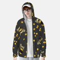 thumbnail image 6 of Rocae Bumblebee Print Breathable Sun Protection Hoodie Quick-Dry Lightweight Long Sleeve Hoodie Unisex Running Sports Shirt Medium, 6 of 9