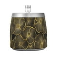 thumbnail image 7 of Yayeee Ashtray with Lid for Cigarette Smokeless Stainless Steel Home Ash Holder, Black Flower Pattern, 7 of 7