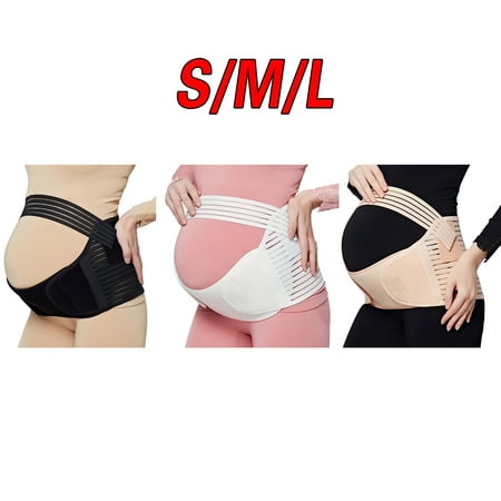 

Maternity Belt 3-in-1 Support Belt for Back Pelvic Hip Waist Pain Maternity Band for Pregnancy with Light and Breathable Materials and Adjustable Size (L Black)
